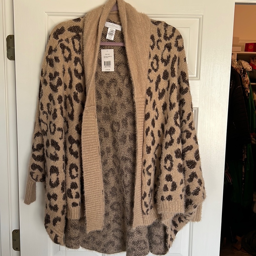 New Direction Leopard sweater. One size. Very soft.